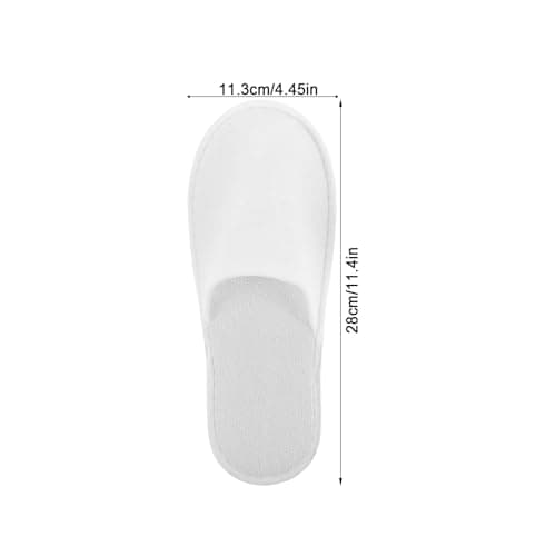 Yunzhou1230 White Hotel Slippers Multipack,Non-Slip Disposable Slippers, Closed Toe for Spa, Party Guest and Travel (White 15 Pairs(UK 4-8)) — view 3