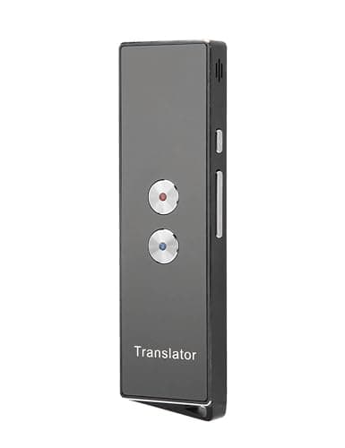 Voice Translator 144 Languages Translation, Two Way Translation, Smart Voice Translator 99% Accuracy Rate Mobile Connection Synchronized Text Display for Translation (Black)