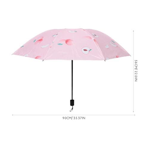 POPETPOP Travel Foldable Umbrella Windproof Rain and Sun Protection Lightweight Portable Umbrella for Women and Men Quick-drying Fabric — view 2