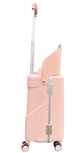 Carry On Kiddie | Kids Ride-On Cabin Suitcase with Built-in Child Seat & Safety Harness | Cabin Size 53×35.5×25cm | Ages 18 Months–10 Years (Blush Pink) — view 5