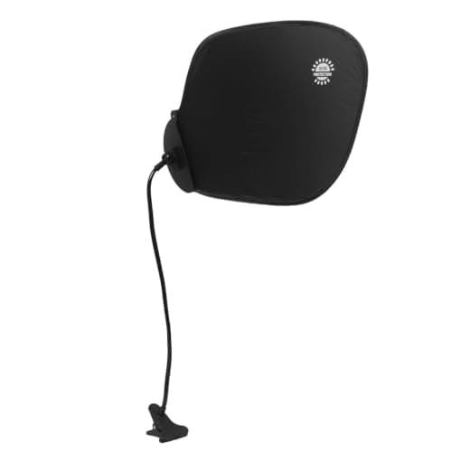 COSMOBETTY Portable Adjustable Laptop Sun Shade with Clip Anti-glare Screen Shield for Outdoor Work and Office Use Light Blocking Umbrella for Laptops and Tablets Collapsible Black Design