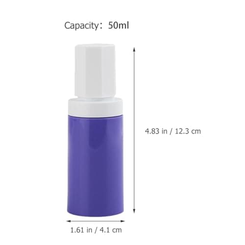 GALPADA 3pcs 50ml Purple Airless Pump Lotion Bottles Refillable Travel Size Moisturiser Dispenser Bottles Made of Sturdy Pp Material for Cosmetic and Liquid Storage — view 2