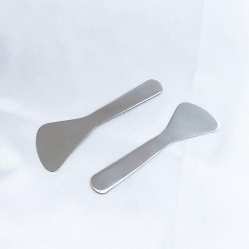 2pcs Stainless Steel Eye Cream Spatula Silver Compact Massage Tool — view 6