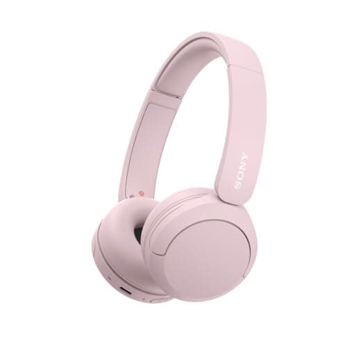 Sony WH-CH520 Wireless Bluetooth On-Ear Headphones, Sound, Lightweight Design, Up to 50hr Battery Life, Quick Charge, EQ, Clear Call Quality, iOS & Android - Pink