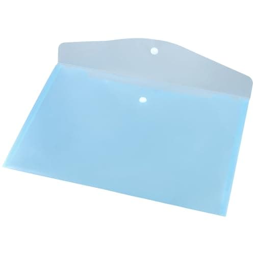 SINJEUN 50 Pack A4 Blue Plastic Wallets with Snap Closure, Waterproof & Transparent, Modern Style File Folders for Office, School — view 5