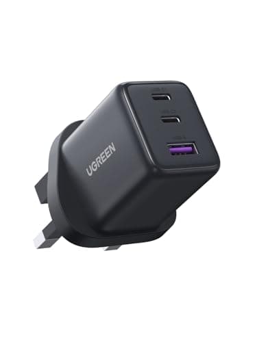 UGREEN USB C Charger Plug, 30W 3-Port USB Fast Charger Power Adapter, Grey