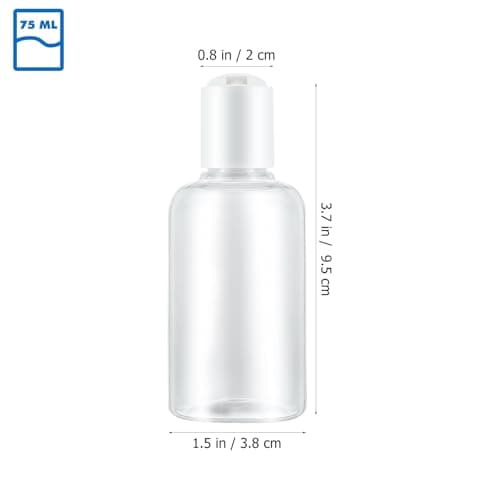 Gadpiparty 12 Pack Refillable Travel Shampoo Dispenser Bottles 75ml Plastic — view 2