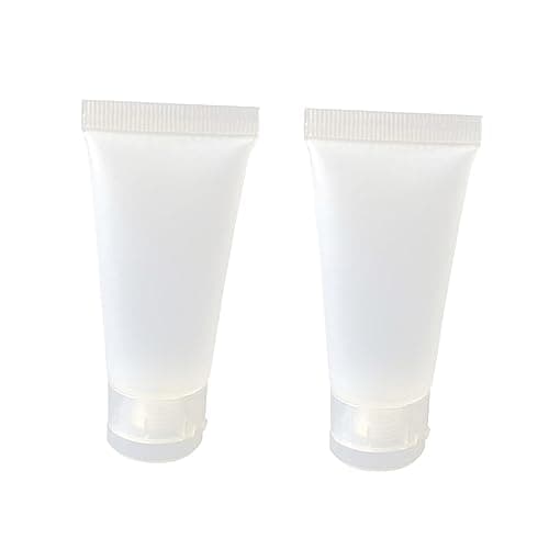Healeved Refillable Squeeze Bottles 50ml 10 Pack White Plastic
