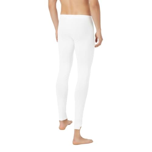 Men’s Thermal Underwear Pants Base Layer Leggings – Warm Long Johns for Cold Weather, Winter Sports, Running, Hiking, Skiing & Outdoor Activities (UK, Alpha, XL, Regular, Regular, White) — view 2