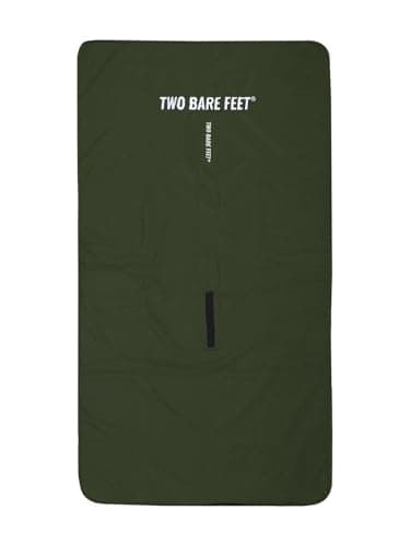 Two Bare Feet Sherpa Lined Waterproof Beach Travel Blanket – Warm, Cozy, Windproof Outdoor Blanket for Camping, Picnics, Hiking & Beach Days – Portable & Lightweight (Forest/Charcoal, 145cm x 80cm) — view 4