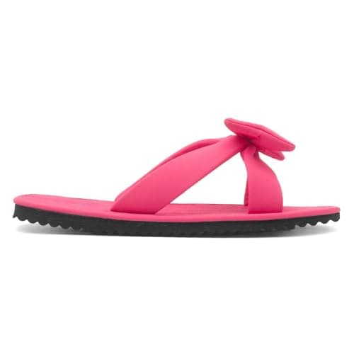 Shoe Zone - Womens Pink Bow Slip On Beach Mule Sandal - Size 5 UK - Pink — view 2