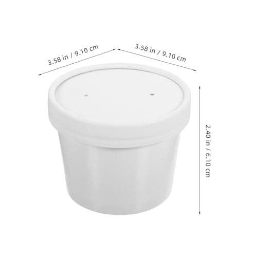 VANZACK Disposable Travel Coffee Cups with Lids, 10 Pack 240ml White Paper — view 2