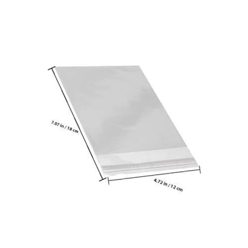 200pcs Self Adhesive Opp Storage Bag 12x18cm White — view 2