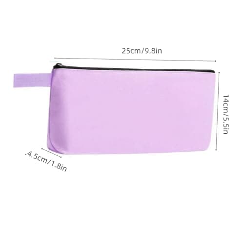 Jinavoty 12-Pack Canvas Makeup Bags, Multi-Purpose Pencil Case Zipper Pouch for Craft (Multicolor) — view 2