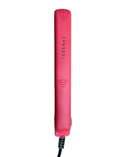 ZANBEEL Mini Hair Straightener, Ceramic Coating Plates, 200°C Max Temperature,LED Indicator Flat Iron 17W PTC Fast Heating Straightening Iron, Lock Function (Red) — view 3