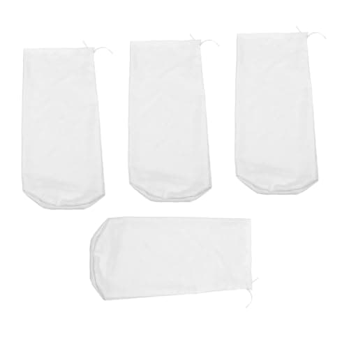 VILLCASE 4pcs White Neck Roll Pillow Case with Drawstring, Soft Cylindrical Bolster Pillowcase, Decorative and Versatile for Living Room Couch and Home