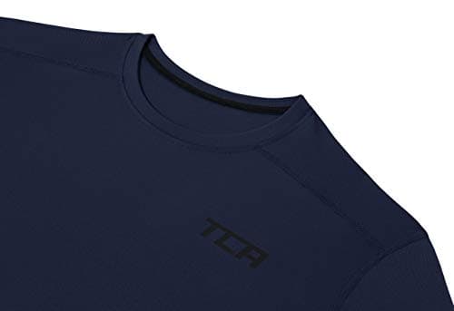 TCA Men Long Sleeve Compression Shirt, Athletic Workout Sports Undershirt Base Layer Top - Navy Eclipse, L — view 3