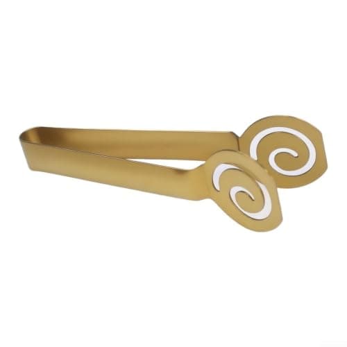 Spring Assisted Stainless Steel Tong for Tea Bag Compression and Gentle Handling of Bread Grilled Meats and Vegetables (Gold) — view 5