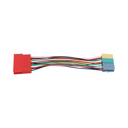 Akozon Radio Adapter, 20Pin ISO Plug, Car CD Audio Harness Cable, Auxiliary, ABS, Navy, Black