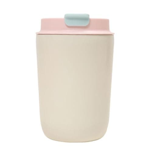 Mini Insulated Cup 400ml Stainless Steel Vacuum Travel Mug Leak-Proof Flip-Top Lid Portable Thermal Coffee Flask Compact Reusable Container for Hot Cold Drinks [Object Object] [Object Object]