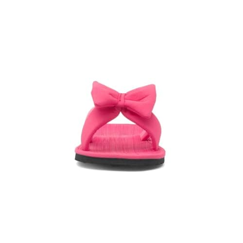 Shoe Zone - Womens Pink Bow Slip On Beach Mule Sandal - Size 5 UK - Pink — view 3