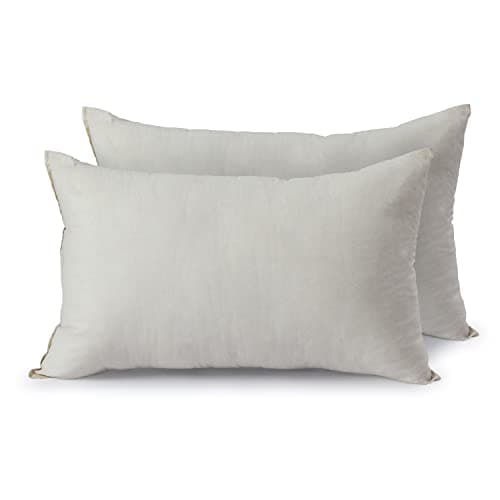 Nod Off Down Alternative Filling Bed Pillows 2 Pack Organic Cotton Cover Pillows for Neck And Shoulder Pain Hotel Quality Side Sleeper Pillow Hypoallergenic And Breathable Cover Washable - Pack of 2