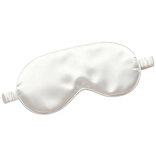 Sleep Silk Sleep Comfortable Blindfold Eyeshade Satin Eye Covers Eye for Girls Women Kids Favor- White