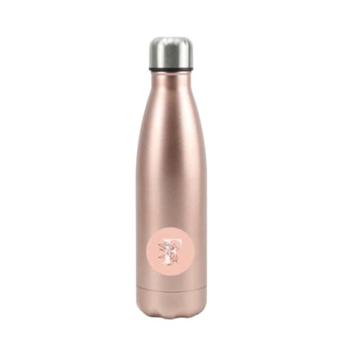 Eco Friendly 500ml Insulated Water Bottle – Double Wall Insulated Stainless Steel Bottle for Hot and Cold Drinks – Leakproof Travel Water Bottle – BPA-Free Sweat-Proof Thermal Water Bottle – Rose Gold