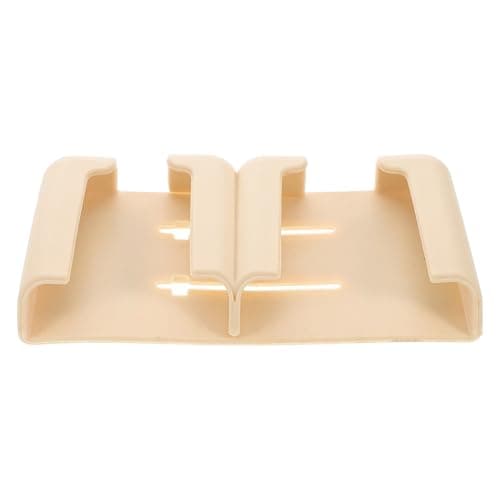 Adhesive Dashboard Car Phone Holder with Adjustable Angle Beige Plastic