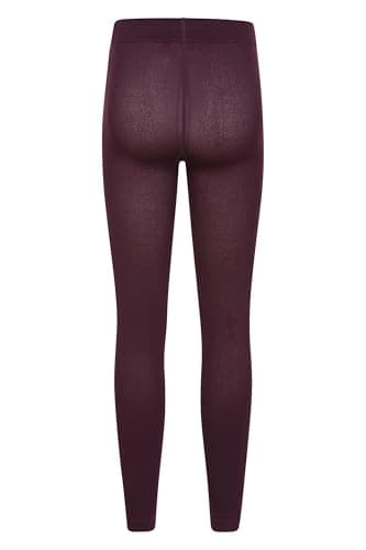 Mountain Warehouse Isotherm Womens Brushed Leggings - Lightweight Ladies Tights, Breathable, Thermal Underwear, Warm - Best for Skiing, Snowboarding Burgundy M — view 5