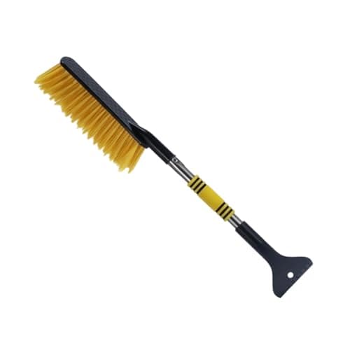 Ice Scraping Wand - Adjustable Auto, Heavy Duty Frost Remover, Broom Head, Padded Handhold, Portable Windscreen Cleaner Kit | Travel Safety Equipment for Cars Estates Journe