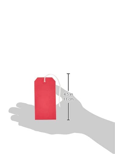 Q-Connect KF01627 Strung Tag 120x60mm - Red (Pack of 1000) — view 3