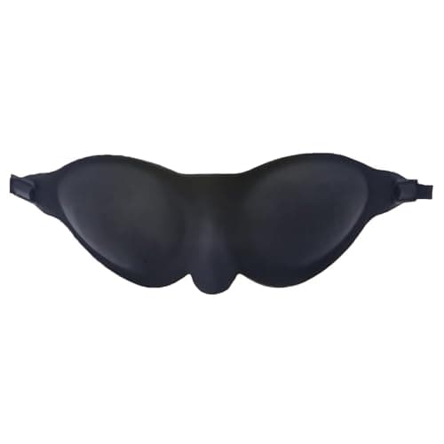 Moisture Chamber Glasses for Dry Eyes, Silicone Hydrating Sleep Mask Blackout Goggles Reusable Lightweight Zero Eye Pressure 3D Soft Breathable Eye Cover for Side Sleeper Men Women(Black)