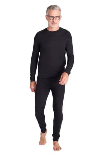 Mountain Warehouse Talus Mens Thermal Top & Pants Set Black (T L — view 2