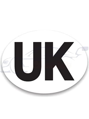 Xtremeauto AA UK Sticker For Cars – New 2021 Legal Regulation For Driving in the EU and France - Black Text White Oval Magnetic Plate — view 2