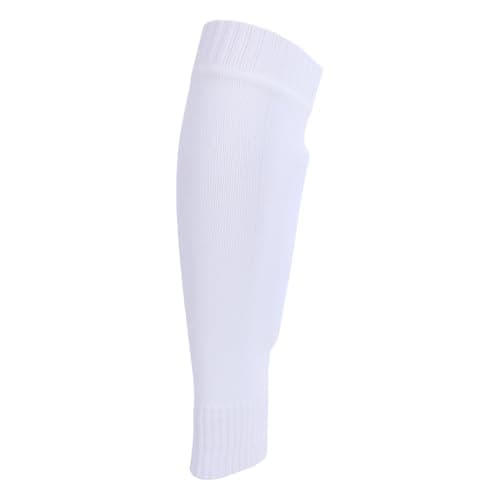 Goshyda Pre Cut Sleeves for Shin Guards, Compression Leg Sleeves for Soccer & Lacrosse, Football Grip Socks with Rubber Pads (White Set) — view 5