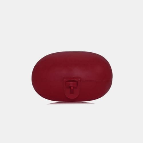 COHEALI Wireless Wireless Audio Headset Protection Box Silicone Earphone Cover with Metal Buckle Compatible Headset Protective Case Burgundy for Travel and Sports Use — view 2