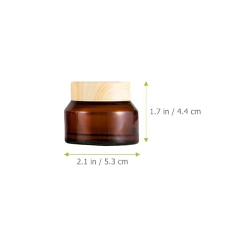 5 Pack 15g Travel Cream Jars Refillable Glass Cosmetic Jars — view 2