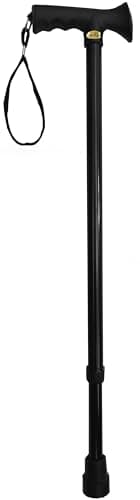 TAMAKA® Premium Black Adjustable Walking Stick Cane with Soft Grip Gel Ergonomic Handle for Men, Ladies, Women Petite or Tall - 25.5” - 35.5” — view 6