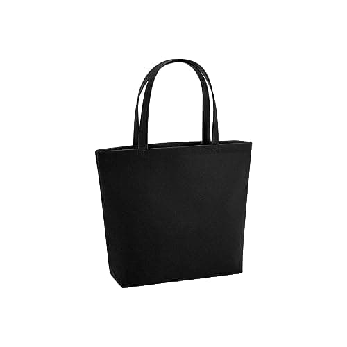 BagBase Felt Shopper Bag (One Size) (Charcoal Melange) — view 2