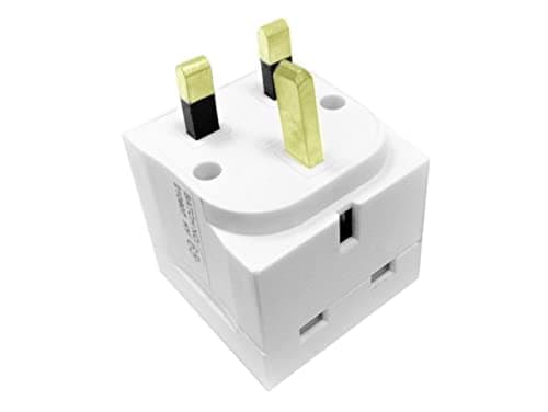 BAANI 2 Way Double Plug Adaptor - Multi Plugs Extension Sockets Adapter - UK 3 Pin Socket Extensions 250V 13 Amp - Power Extender Multiplug Block for Kitchen, Office, PC, TV, Indoor Lighting — view 5
