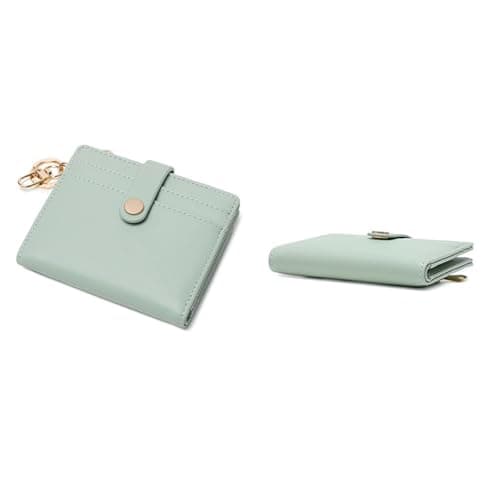 Wallet For Women Slim Bifold Rfid Blocking Credit Card Holder Wallets Zipper Pocket Purse With Id Window (Green One Size) — view 4