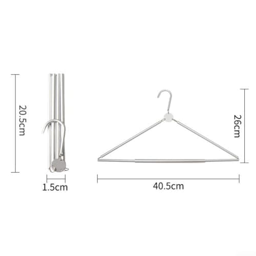 Foldable Travel Hangers 3pcs Aluminum Space Saving — view 2