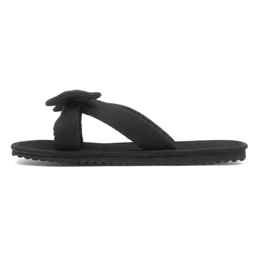 Shoe Zone - Womens Black Bow Slip On Beach Mule Sandal - Size 8 UK - Black — view 4