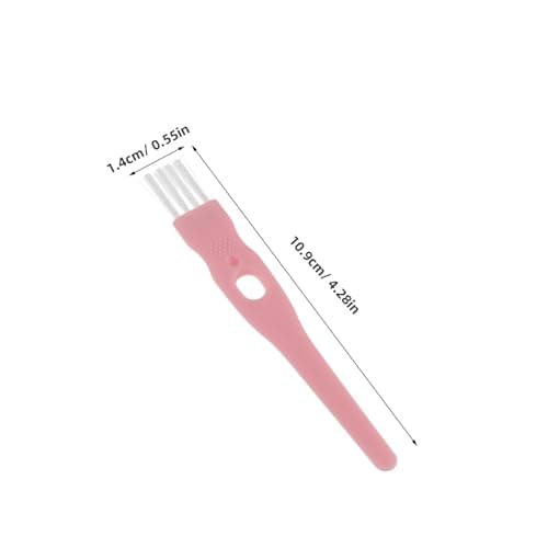DIYEAH Mini Cleaning Brushes Lightweight Dust Removal Tool 60pcs with Pink Plastic Handle and Nylon Bristles for Electric Shavers and Beard Trimmers for Travel and Home Use — view 2