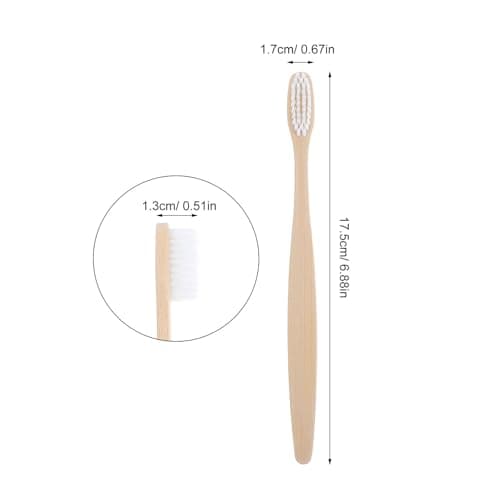 24pcs Bamboo Travel Toothbrushes Extra Soft Bristles for Adults Hotel — view 2