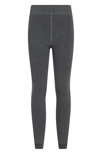 Mountain Warehouse Womens Fluffy Fleece Lined Thermal Leggings Multipack - Lightweight Ladies Pants, Warm & Cosy - Autumn Winter, Outdoors, Travelling & Hiking Charcoal (2 Pack) S — view 2