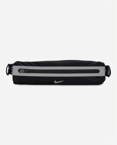 Nike Slim Waistpack 4.0 Running Belt, Waist Bag, Jogging Belt for Smartphone, Keys, Training, Fitness, Running Accessories, Black/Black/Silver, One Size — view 5