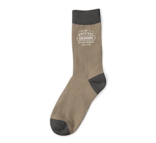 D Design Invent Print! Grandpa Gift Socks Men's Funny Present Keepsake for Grandpa Size 6-11 (Brown) — view 2