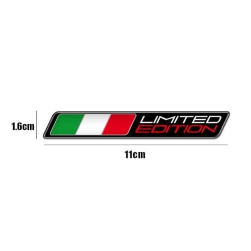 2× ITALY LIMITED EDITION Logo Emblem Badge Decal Sticker Decor Car — view 3